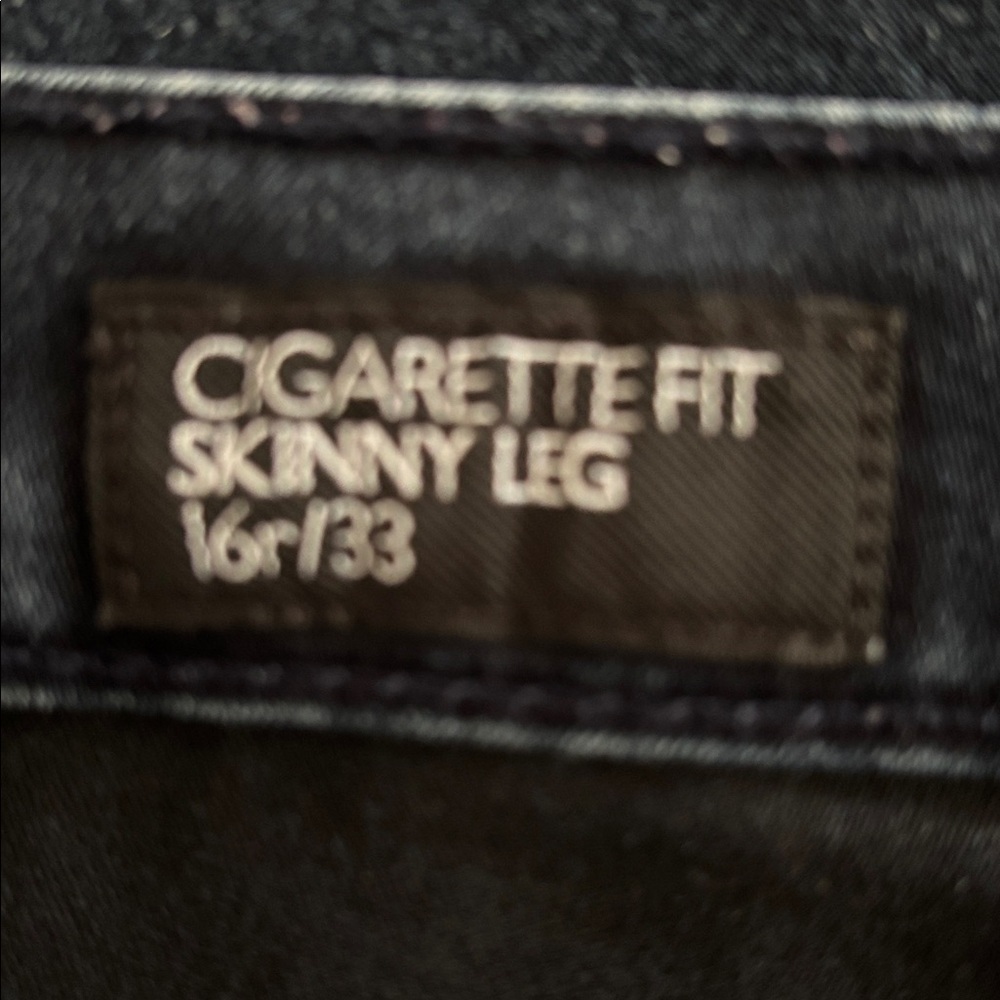 Nine West Cigarette Jeans, Size 16r/33, Dark Wash Blue Denim - Picture 10 of 14